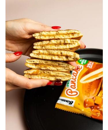 BombBar Protein pancakes without sugar caramel 10 pcs x 40g - Buy Online on GoSupps.com