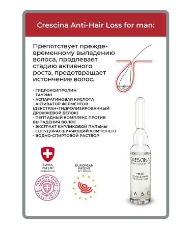 Crescina Ampoules against falling out and for hair growth for men 500 - Buy Online on GoSupps.com