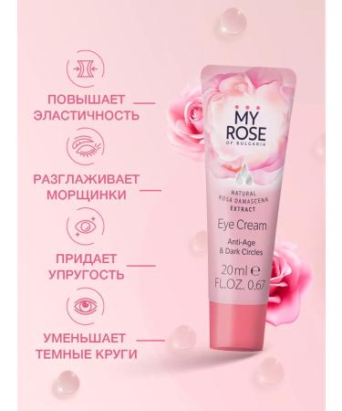 My Rose of Bulgaria Cream d skin around the eyes 20 ml soap 75 g - Buy Online on GoSupps.com