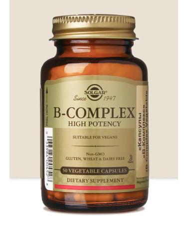 Solgar b complex Vitamins of Group B 50 capsules - Buy Online on GoSupps.com