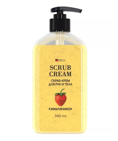 MILV Scrub-cream for the body "strawberries". 320 g