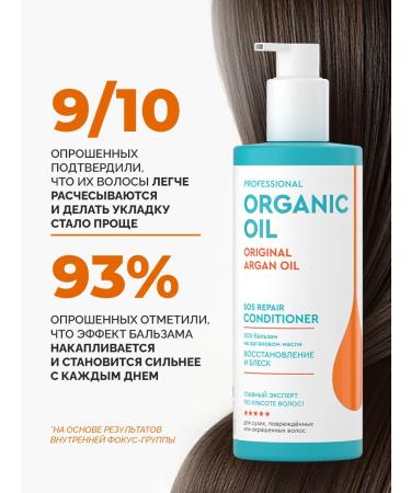 Professional Organic Oil SOS balm restoring for damaged hair - Buy Online on GoSupps.com
