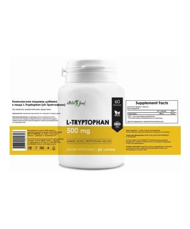 ATHLETIC FOOD L-tripthophan L-Tryptophan 500 Mg 60 capsules - Buy Online on GoSupps.com