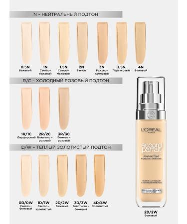 L'Oreal Paris Accord Parfait tonal cream 2D 2W tone 30 ml - Buy Online on GoSupps.com