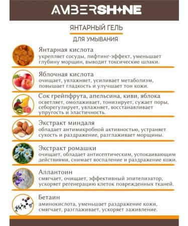 AMBERSHINE Amber gel for washing with fruit juices - Buy Online on GoSupps.com