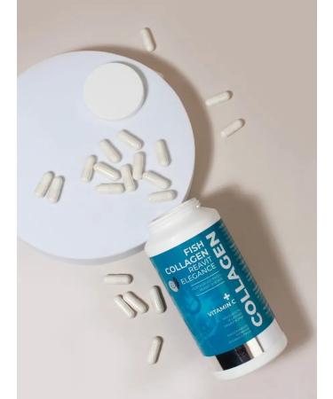 Farhimtek Marine collagen with vitamin C 180 capsules - Buy Online on GoSupps.com