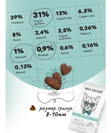 Best dinner Feed for cats of cats dry beef apple 1.5 kg - Buy Online on GoSupps.com