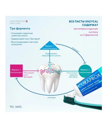 Curaprox Toothpaste with Enzycal 1450 PPM 12+ 75 ml - Buy Online on GoSupps.com