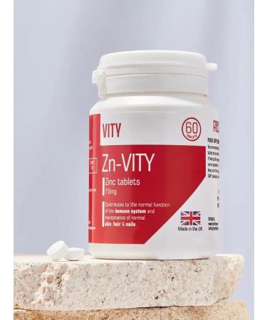 VITY Zinc 15 mg 60 tablets - Buy Online on GoSupps.com