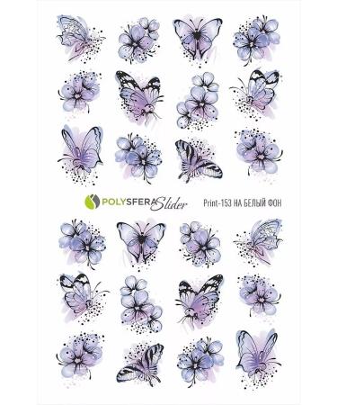 PolysferaSlider Water sliders for nails lilac butterflies - Buy Online on GoSupps.com