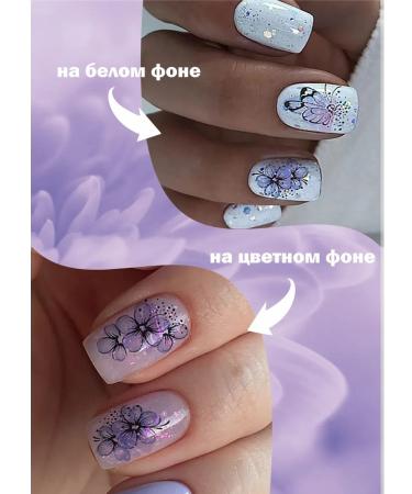 PolysferaSlider Water sliders for nails lilac butterflies - Buy Online on GoSupps.com