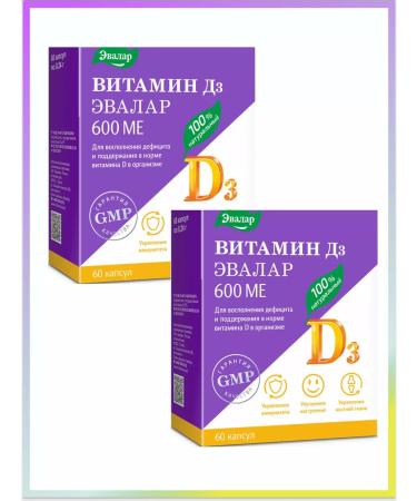Evalar Vitamin D3 600 Capsula 60 pcs