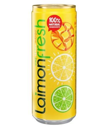 Laimon Lemonade Fresh mango 0.33 l. x 12 w sleek - Buy Online on GoSupps.com
