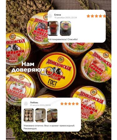 Demidov stew Stew Meat turkey in her own juice 6 pcs - Buy Online on GoSupps.com