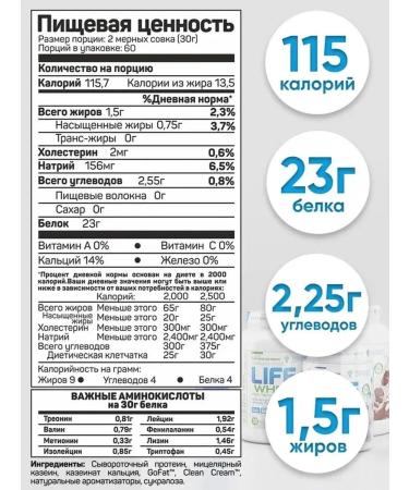 Tree of Life Protein Whey Protein serum for gaining mass 1800 grams - Buy Online on GoSupps.com