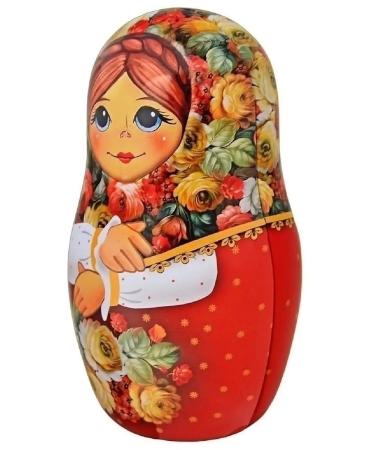 GET&JOY Black tea in a tin jar of a nesting doll with flowers 50 g - Buy Online on GoSupps.com