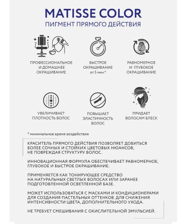 Ollin Professional Direct -action pigment OLLIN MATISSE Color Blue 100 ml - Buy Online on GoSupps.com