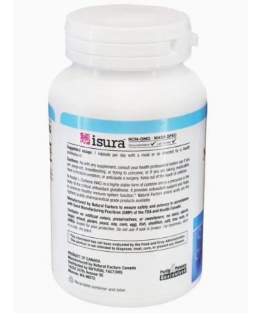Natural Factors NAC BAD N-Acetyl-L cysteine 600 mg - Buy Online on GoSupps.com