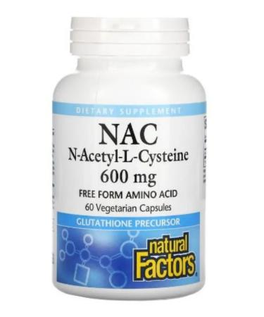 Natural Factors NAC BAD N-Acetyl-L cysteine 600 mg - Buy Online on GoSupps.com