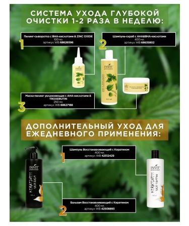 INVIT AHA BHA acid shampoo with acids deep purification 400 ml - Buy Online on GoSupps.com