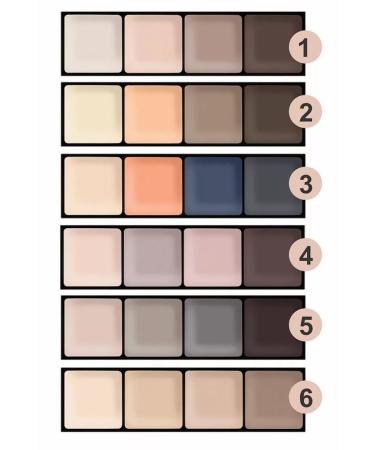 "Glam look" Shadow Glam Look 4 x Color tone 5 (Lux Visage) - Buy Online on GoSupps.com