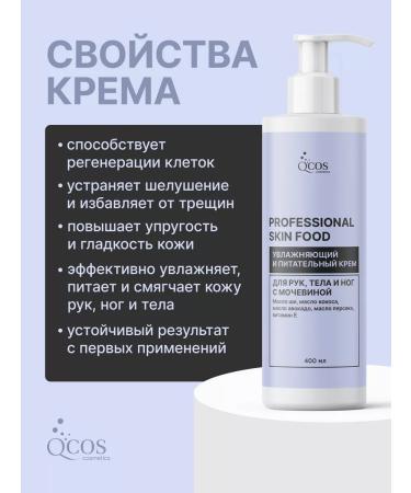 QCOS Hand and body cream moisturizing with urea - Buy Online on GoSupps.com