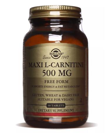 Solgar Carnitine L-Carnitine 500 mg No. 30 - Buy Online on GoSupps.com
