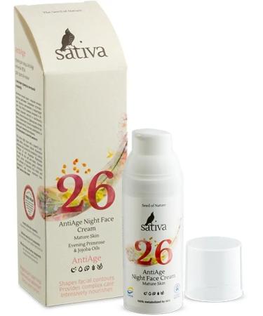 SATIVA Facial cream anti -aging night No. 26 Lifting from wrinkles - Buy Online on GoSupps.com