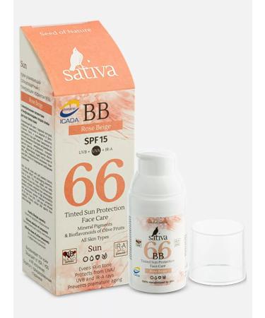 SATIVA BB Sunflower Cream SPF 15 pink-beige No. 66