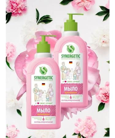 SYNERGETIC Liquid soap for hands and bodies "aromatic material" 2 pcs. 500 ml - Buy Online on GoSupps.com