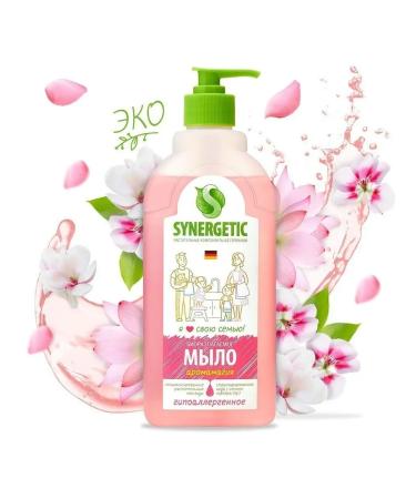 SYNERGETIC Liquid soap for hands and bodies "aromatic material" 2 pcs. 500 ml - Buy Online on GoSupps.com