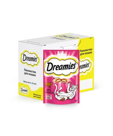 DREAMIES Drimis treat for cats with beef 10pcs 30g - Buy Online on GoSupps.com