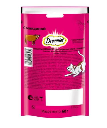 DREAMIES Beef cat treats 6 pcs 60g - Buy Online on GoSupps.com