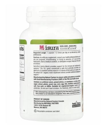 Nutricost Natural Factors Garlicrich Superlane Chesnoka + Reishi - Buy Online on GoSupps.com