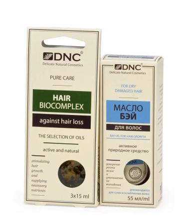 DNC Bay Oils and BioComplex. Hair Growth and Anti-Hair Loss Kit