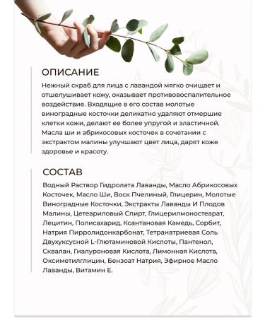 Manufactory House of Nature Facial scrub exfoliating Crimean lavender natural - Buy Online on GoSupps.com