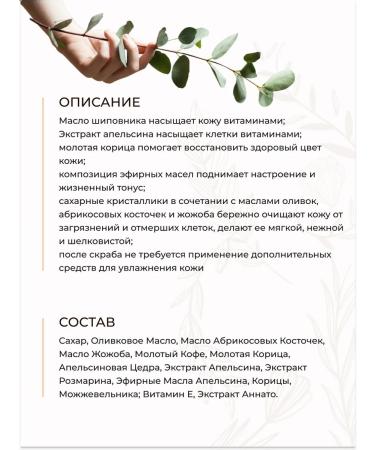Manufactory House of Nature Sugar body scrub orange with natural cinnamon 270 g - Buy Online on GoSupps.com