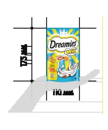 DREAMIES A treat for cats with salmon and cheese 6pcs 60g - Buy Online on GoSupps.com