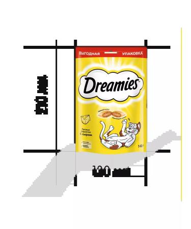 DREAMIES A treat for cats of a pillow with cheese 12pcs of 140g - Buy Online on GoSupps.com