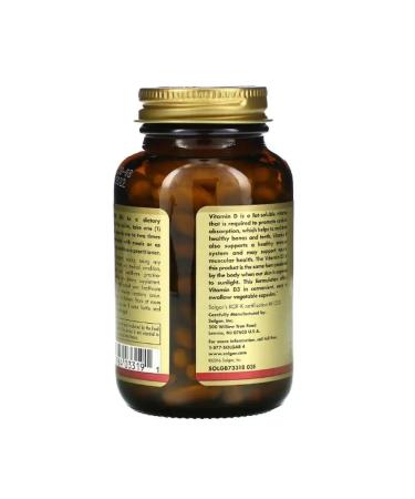 Vitamin D3 600 IU Solgar 120 capsules - Buy Online on GoSupps.com