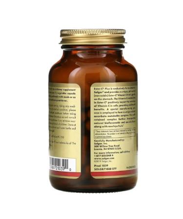 SOLGAR Vitamin C 500 mg with bioflavonoids Esther with 100 capsules - Buy Online on GoSupps.com