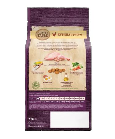 NATURE'S TABLE Dog food dry chicken rice 4pc x 2.3kg - Buy Online on GoSupps.com