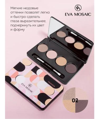 EVA Mosaic Shadows for eye eye eye Satin set 02 4 colors 6.5 g - Buy Online on GoSupps.com