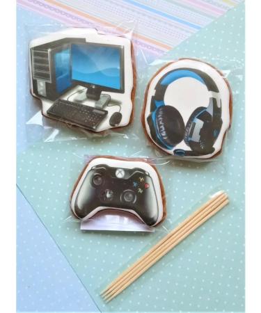 KATINPRYANIK Gingerbread cookies on a cake for a boy computer headphones prefix - Buy Online on GoSupps.com
