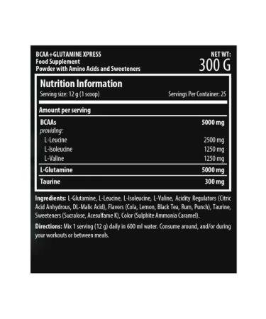 Scitec Nutrition Amino acids BCAA+Glutamine Xpress BCAA+Glutamin 300GR - Buy Online on GoSupps.com