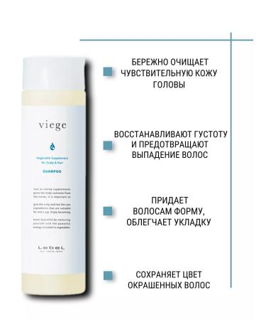 Lebel Viege Shampoo Hair and scalp shampoo 240ml - Buy Online on GoSupps.com