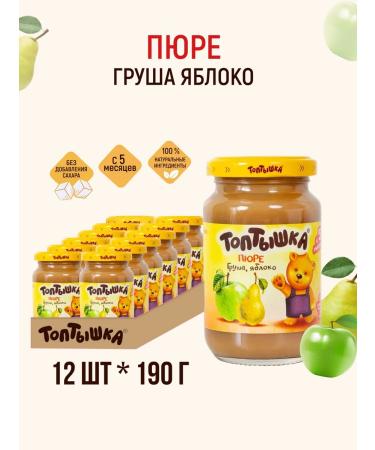Toptyshka Children's puree from pears and apples 190g x 12pcs