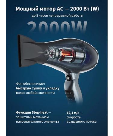 Dewal Hair hair dryer with Ergolife Compact 03-002 Grafit - Buy Online on GoSupps.com