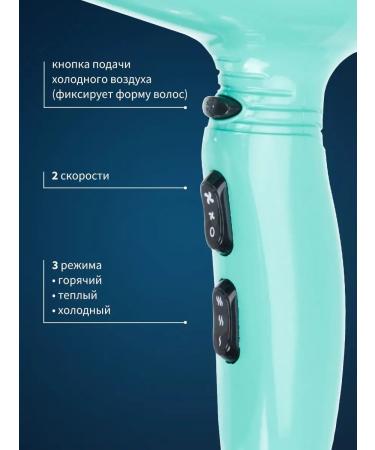 Dewal Hair hair dryer Professional Profile 03-120 Aqua - Buy Online on GoSupps.com