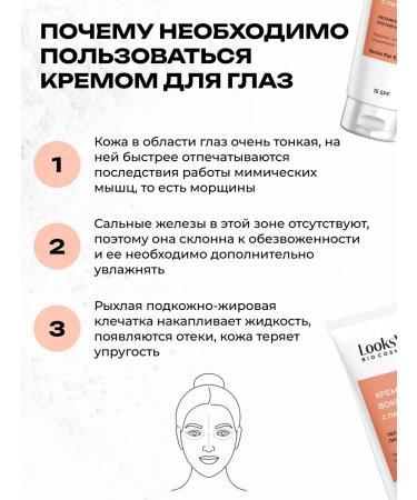 LooksWell Moisturizer for skin around the eyes with peptides SPF 15 - Buy Online on GoSupps.com